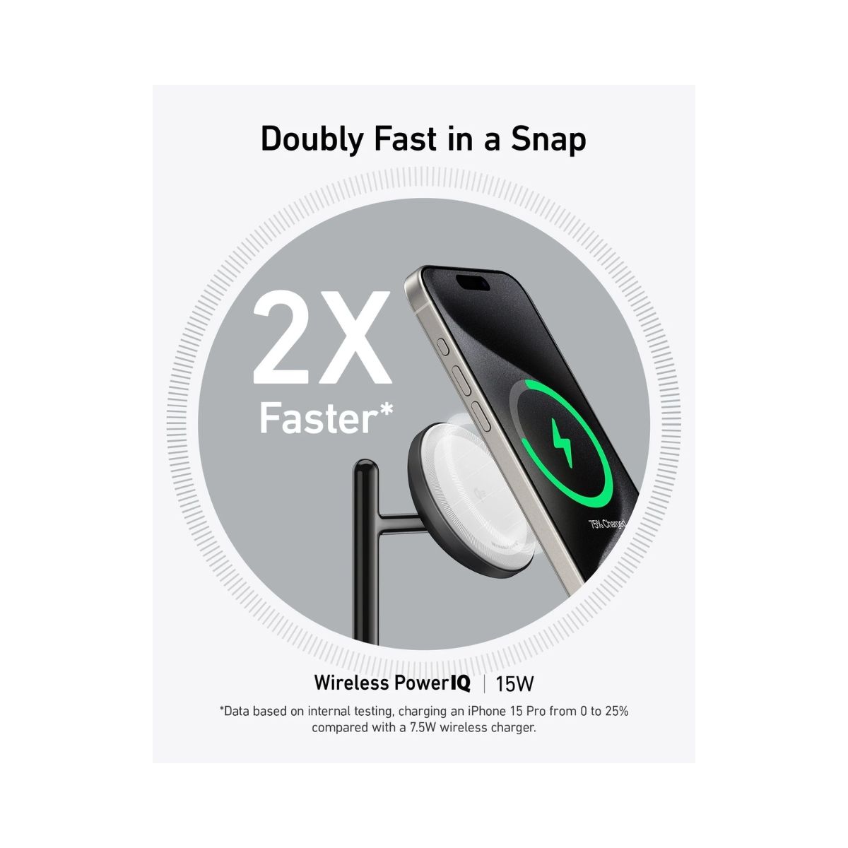 Anker MagGo Wireless Charging Stand 3-in-1 15W, Black
