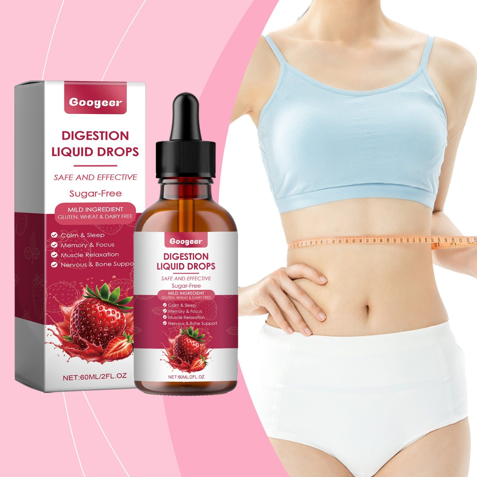 Body Care Dietary Supplement, Boost Energy, Promote Digestion, Natural Herbal Formula ,60ml
