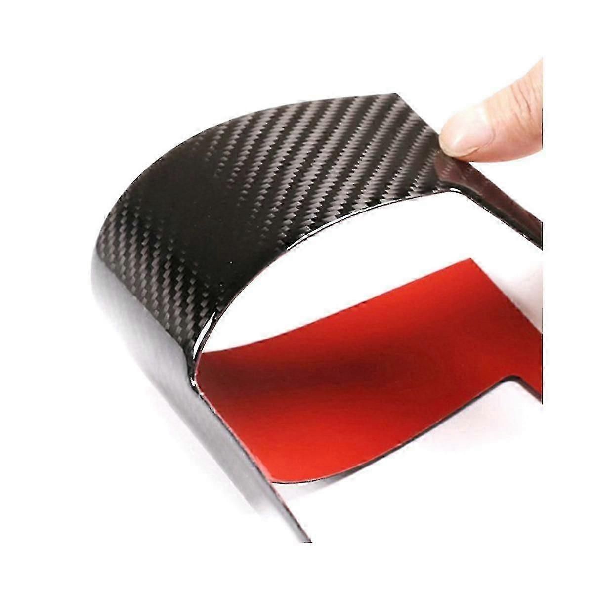 Car Carbon Fiber Sticker Center Control Panel Warning Lamp Cover Frame Decoration For 4 2006-2012