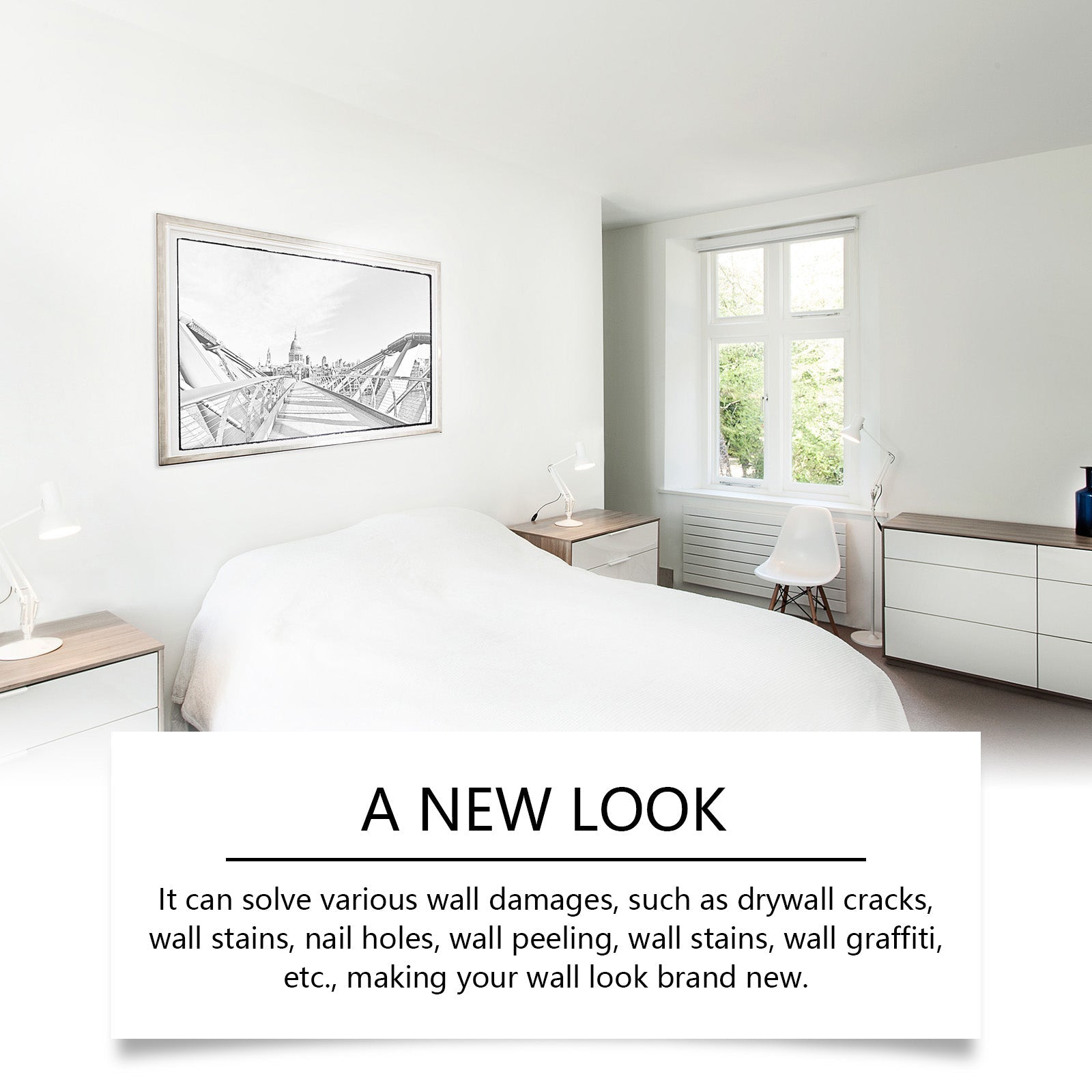 Transform Your Walls with Wall Repair Agent, Fast Fix for Stains, Cracks, and Peeling ,1set