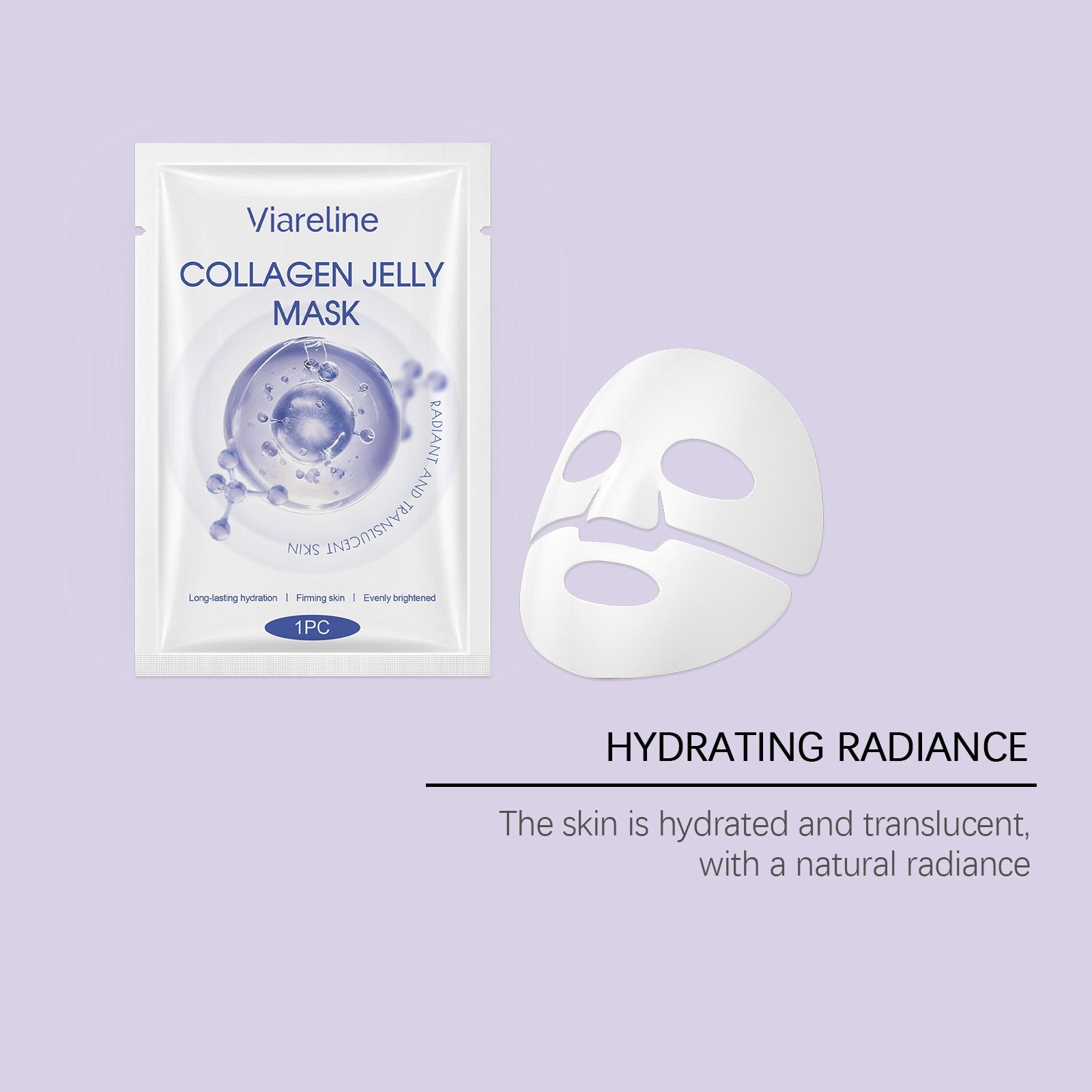 Collagen Facial Mask, Hydrating, Brightening, Anti-Aging, Peel-Off, Moisturizer ,1pcs