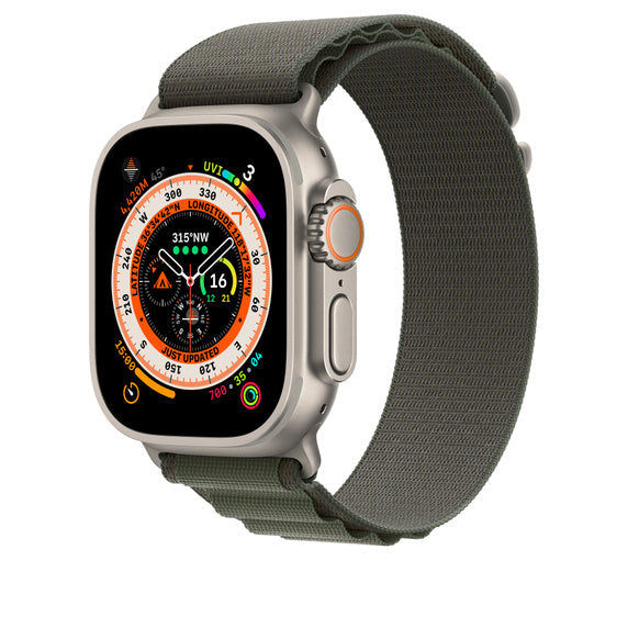 Ultra GPS + شبكة خلوية، هيكل من التيتانيوم مقاس 49 مم مع حزام Alpine Loop - كبير