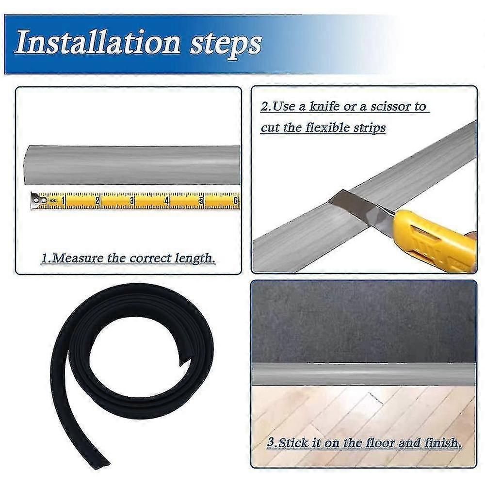 2 Meters Edge Guard-pvc Carpet Edge Strip-rubber Floor Transition Strips-self Adhesive Trim