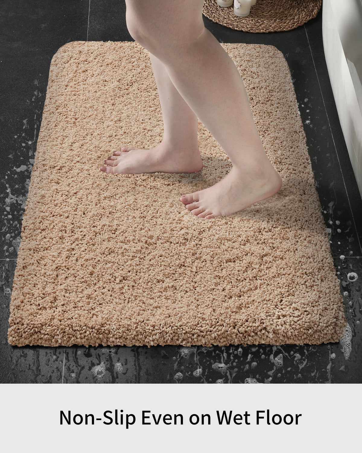 AIESY® Non Slip Fluffy Long Runner Washable Plush Luxury Bath Mat