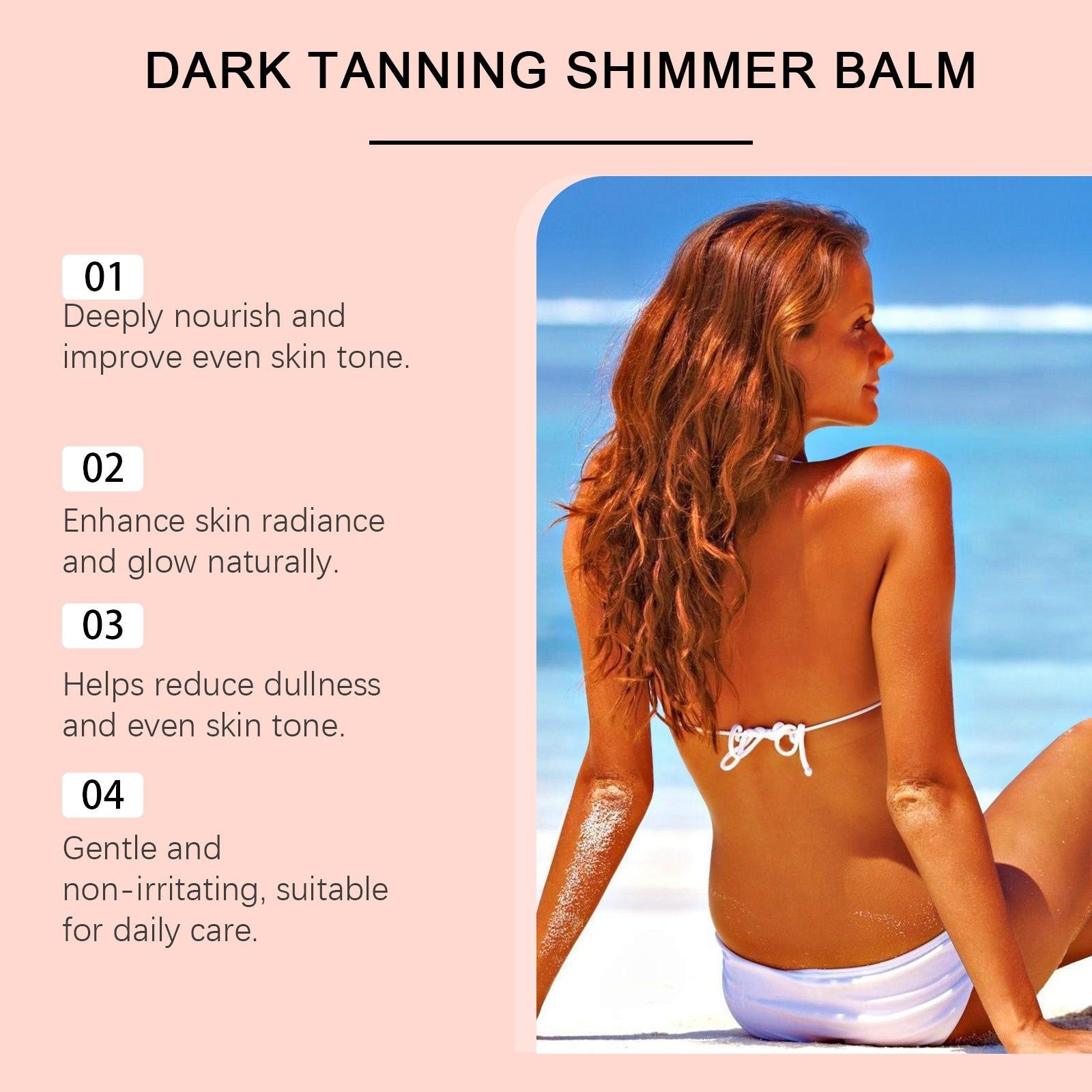 Black Glow Stick, Skin Darkening Tan Enhancer, Moisturizing Body Stick ,40g