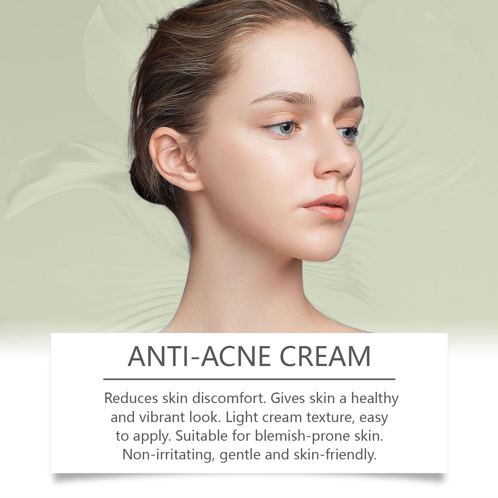 Acne Cleansing Nourishing Cream for Facial Care, Clear Pores, Hydrate, Lighten Acne-Prone Skin ,15g