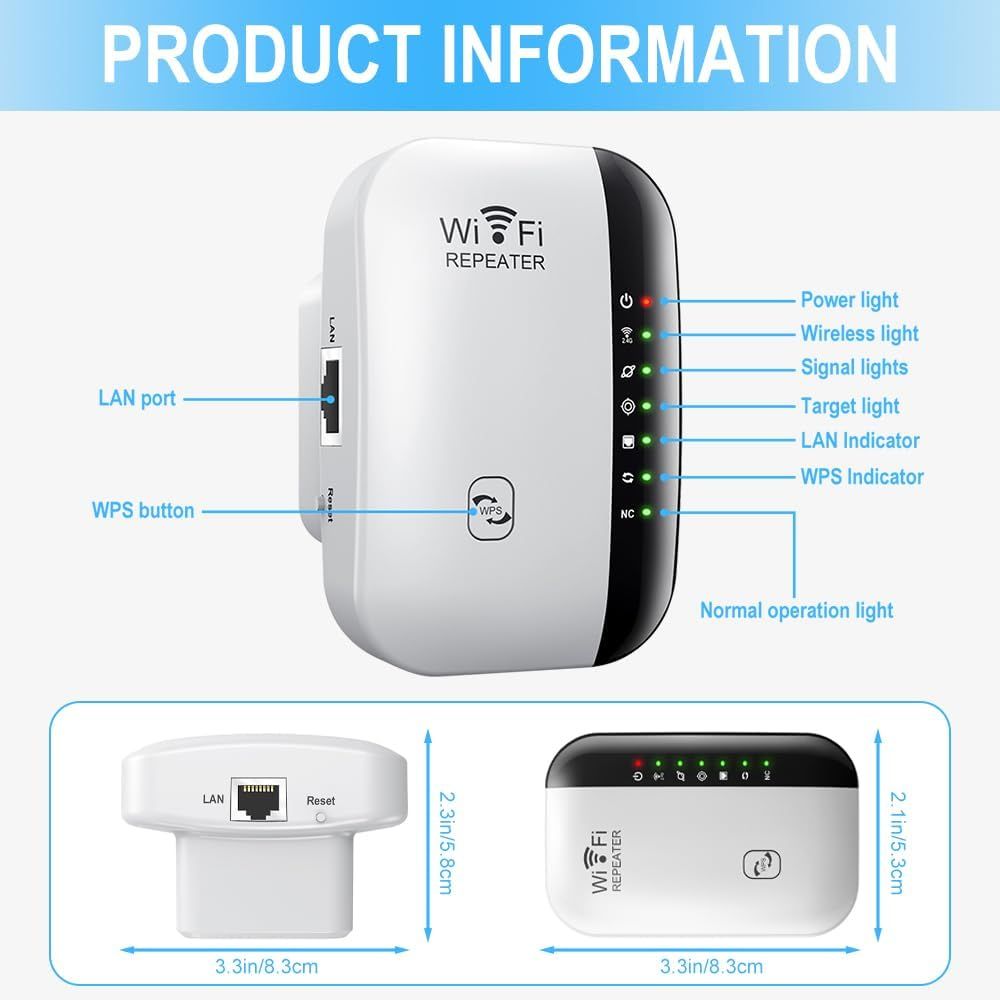 WLAN Amplifier WLAN Repeater 300mbps Mini Wifi Booster Supportmore Devices