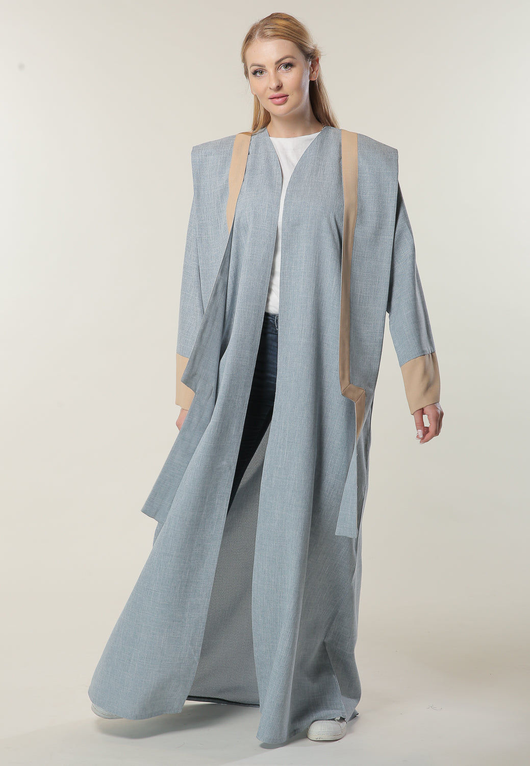 MOiSTREET Grey Casual Abaya