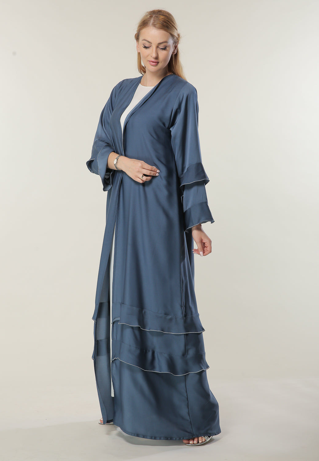 MOiSTREET Casual Blue Abaya