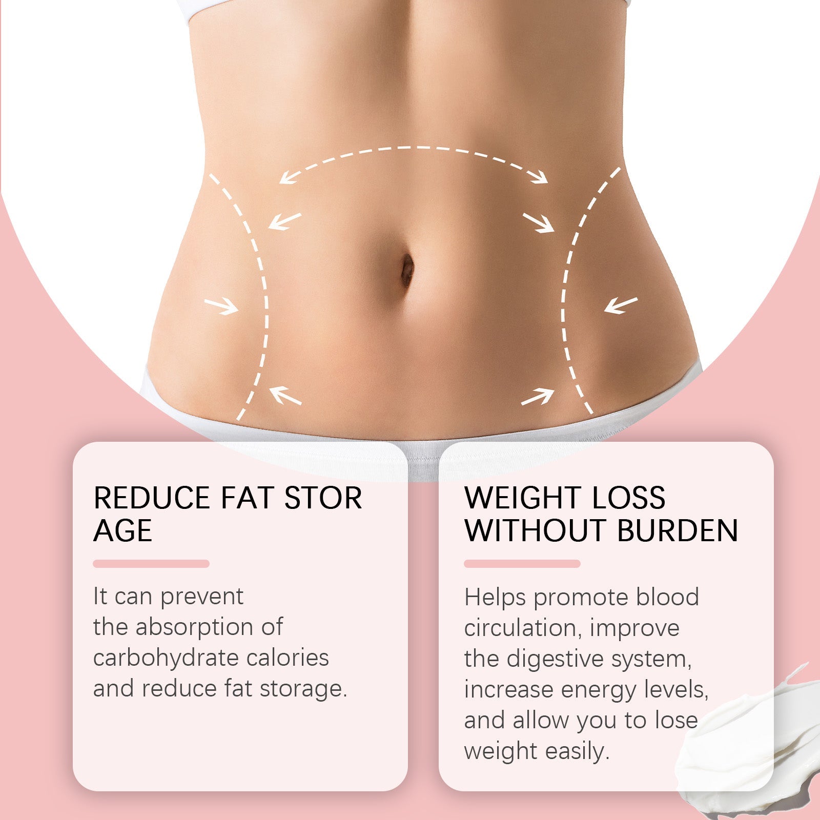 Body Care Cream, Slimming & Moisturizing, Boost Blood Circulation, Easy Weight Loss ,30g