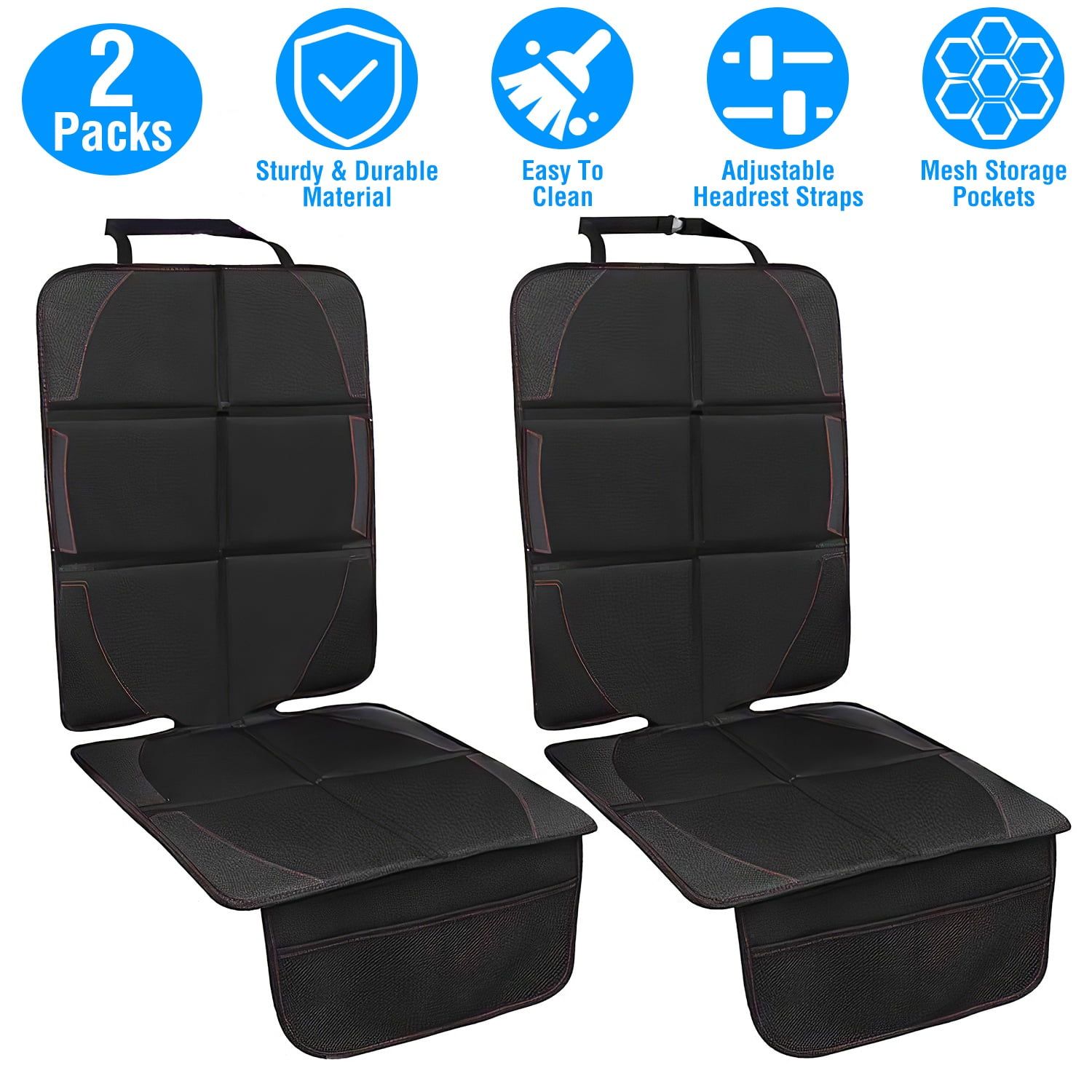 2 Pack Car Seat Protector Mat Seat Protector Carseat Pad Car Seat Cushion