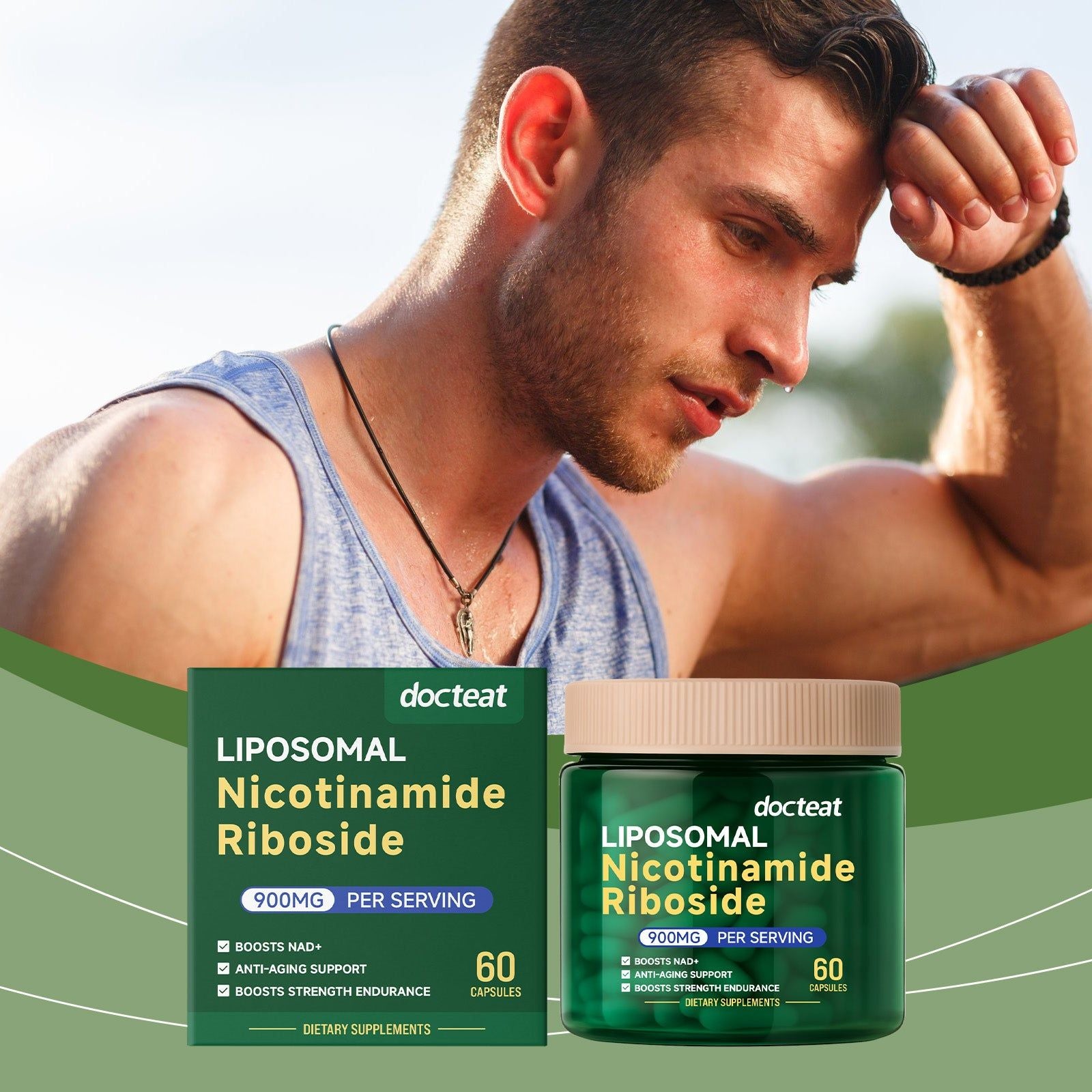 Boost Your Body Care with NAD+ Daily Supplement for Elderly Health, Support Vitality ,60pcs