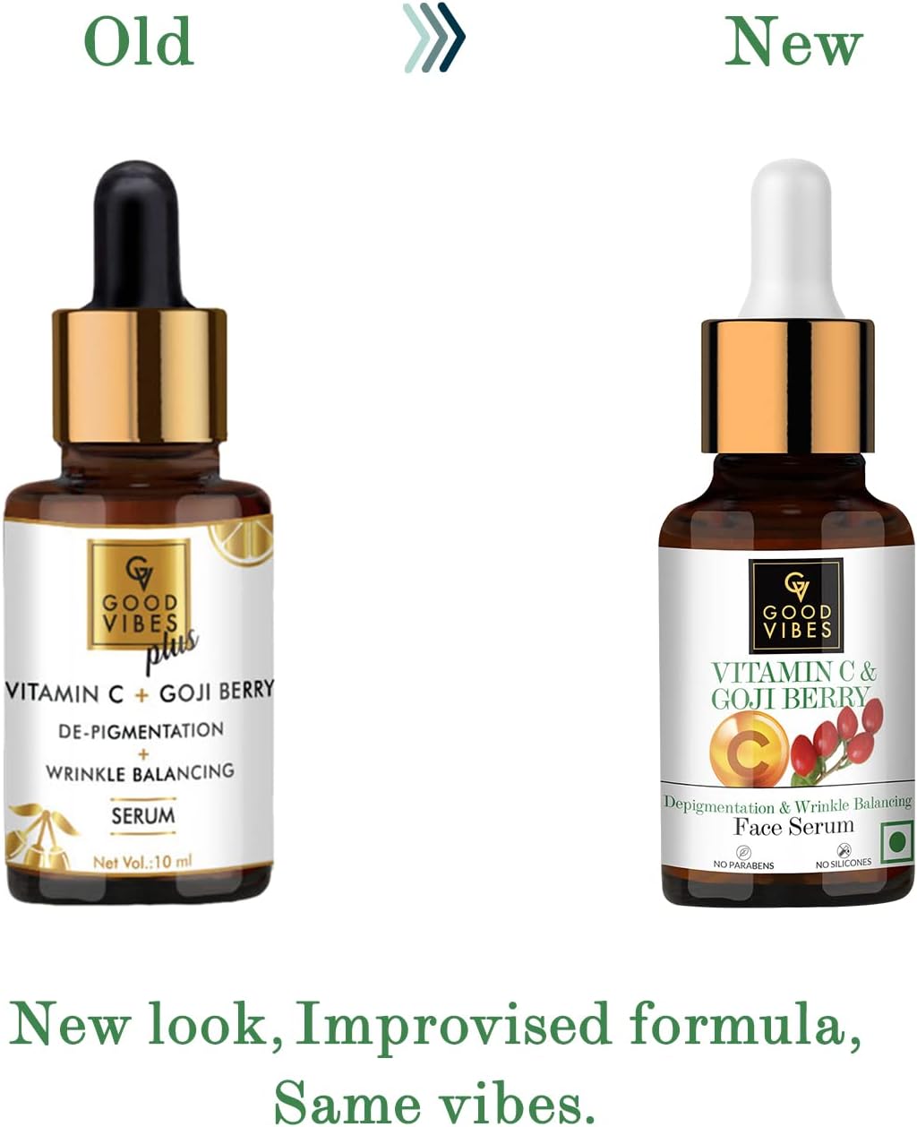 سيروم الوجه "Good Vibes" بفيتامين C وتوت الغوجي لتفتيح البشرة وتخفيف التجاعيد 10 مل