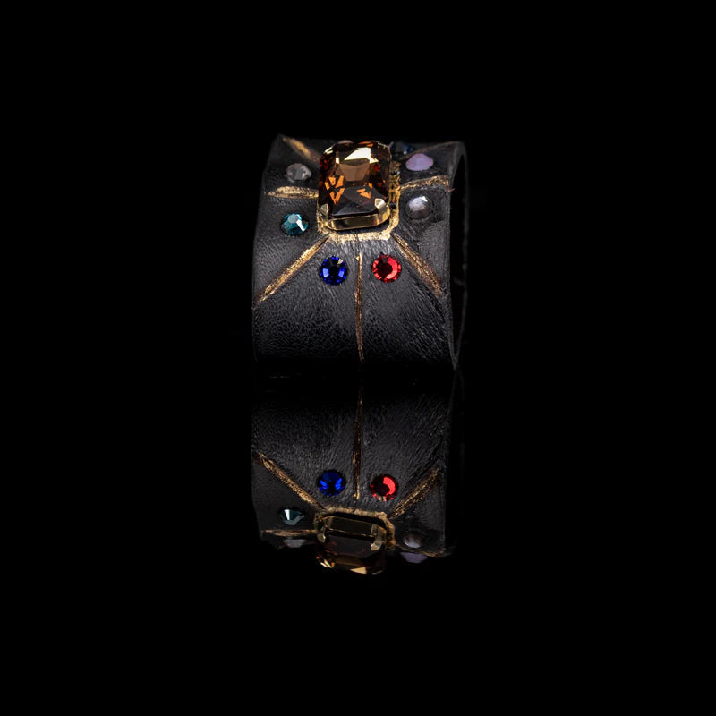 The Dark Solar Prism Leather Cuff