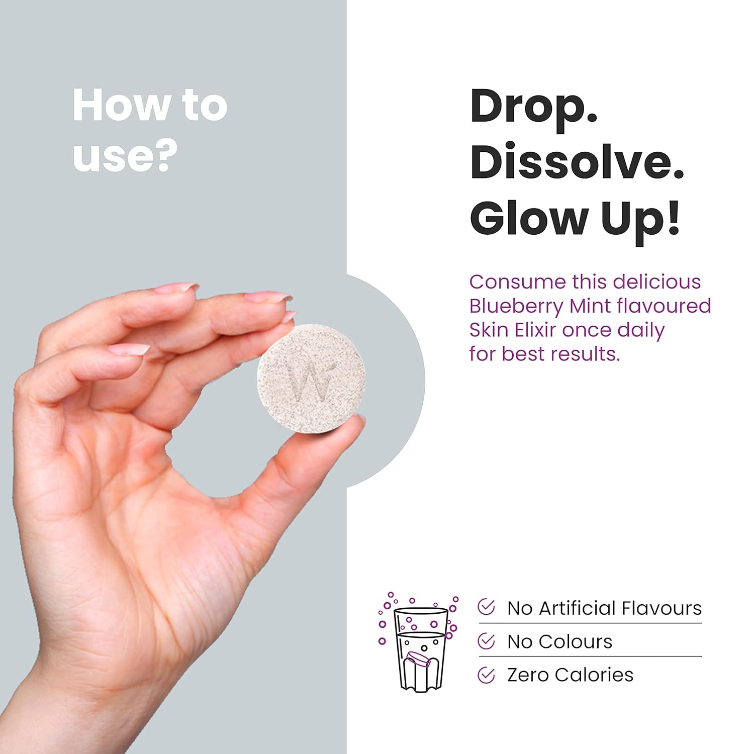 Wellbeing Nutrition Skin & Hair Beauty Pack | Collagen, L-Glutathione, Hyaluronic Acid Plant Based Biotin Fo-ti Extract (15 Effervescent Tabs + 30 Oral Thin Strips)