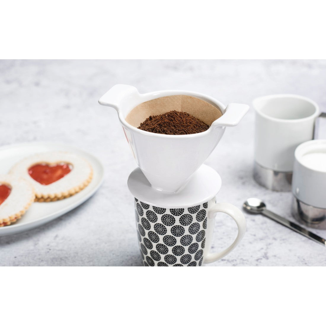 XAVAX 111241 Porcelain Coffee Filter, white