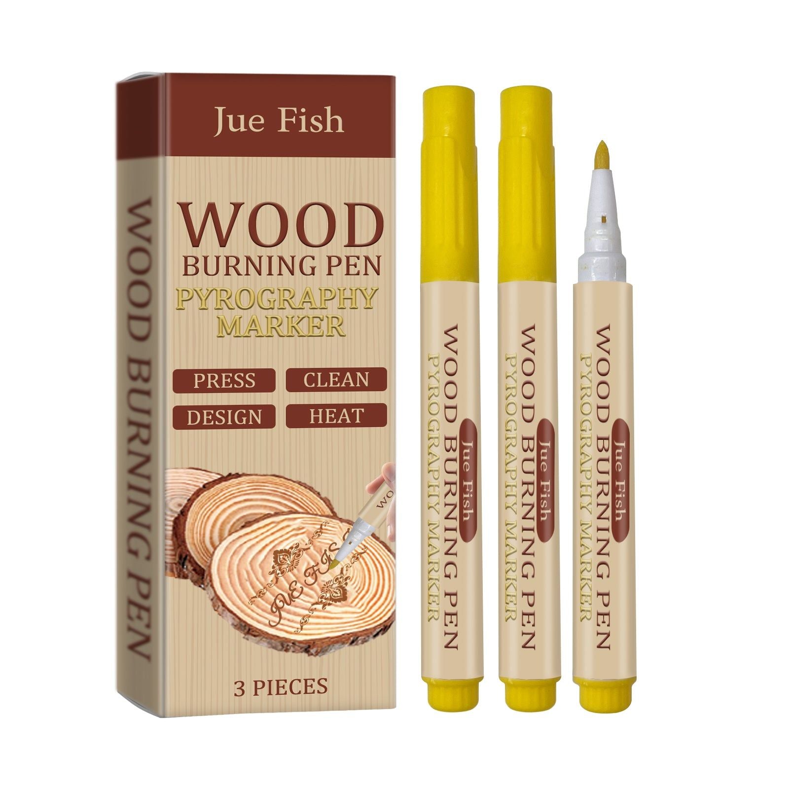 Create Stunning Wood Art with Our Portable Woodworking Burner Pen, Easy DIY Design Tool ,3 pieces