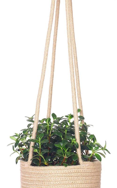 Jute Rope Woven Indoor Plant Hanging Holder For Decor