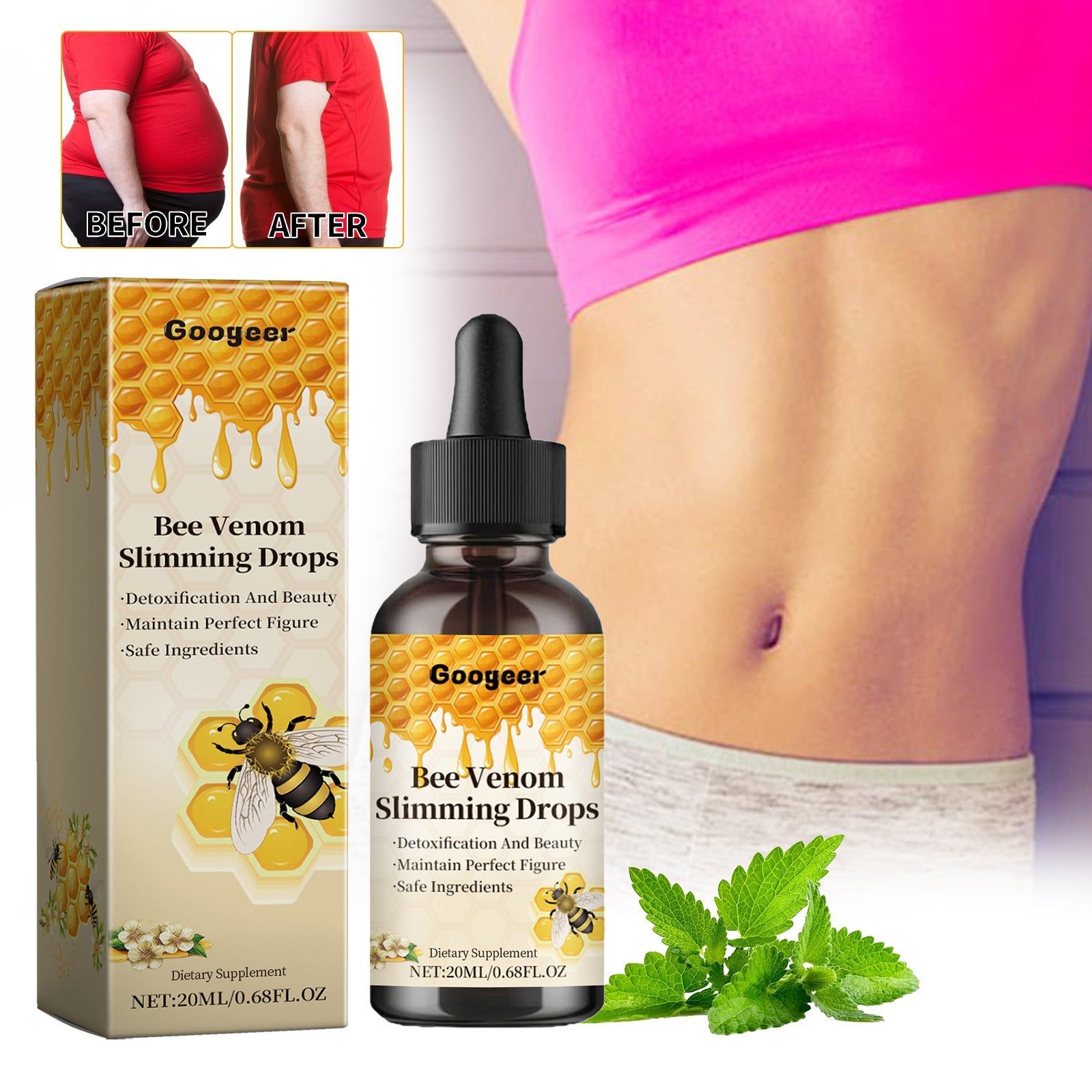 Body Care Drops, Fat Burner, Detox, Weight Loss, Metabolism Booster ,20ml