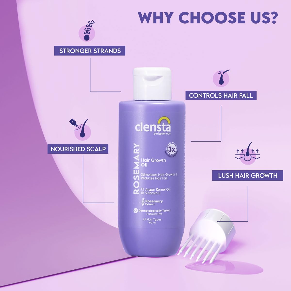 زيت كلينستا روزماري لتنمية الشعر - 150 مل