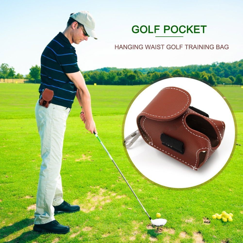 Golf Ball Storage Bag Golf Ball Pouch Tee Holder Belt Waist Bag Golf Sports Accessory