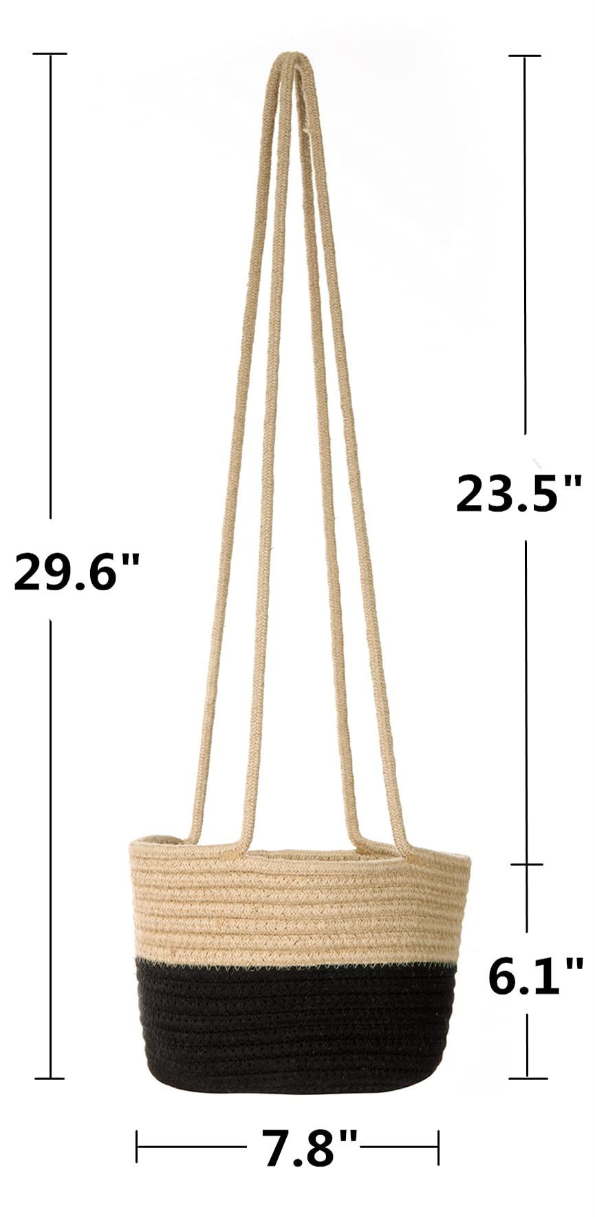 Jute Rope Woven Indoor Plant Hanging Holder For Decor