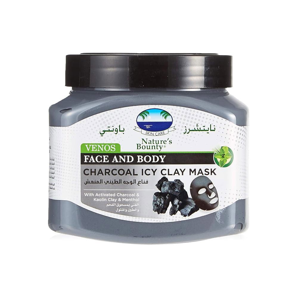 Natures Bounty Venos Clay Face Mask Icy Charcoal, 300ml