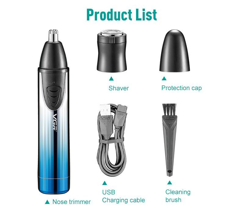 2-in-1 Waterproof Nose Hair Trimmer
