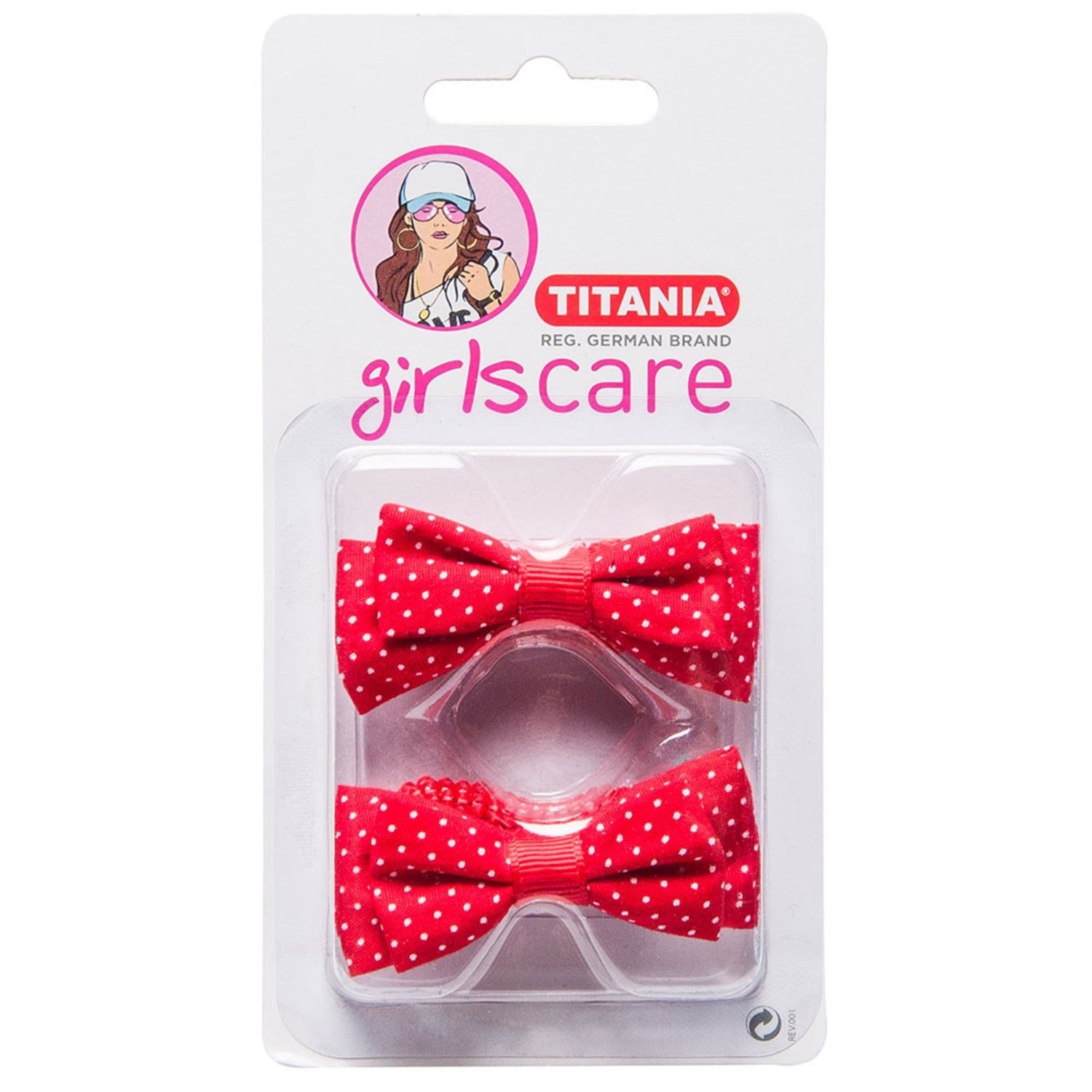 Titania 7903 Girl B-Bow On Terry Pony Holder,Red/White