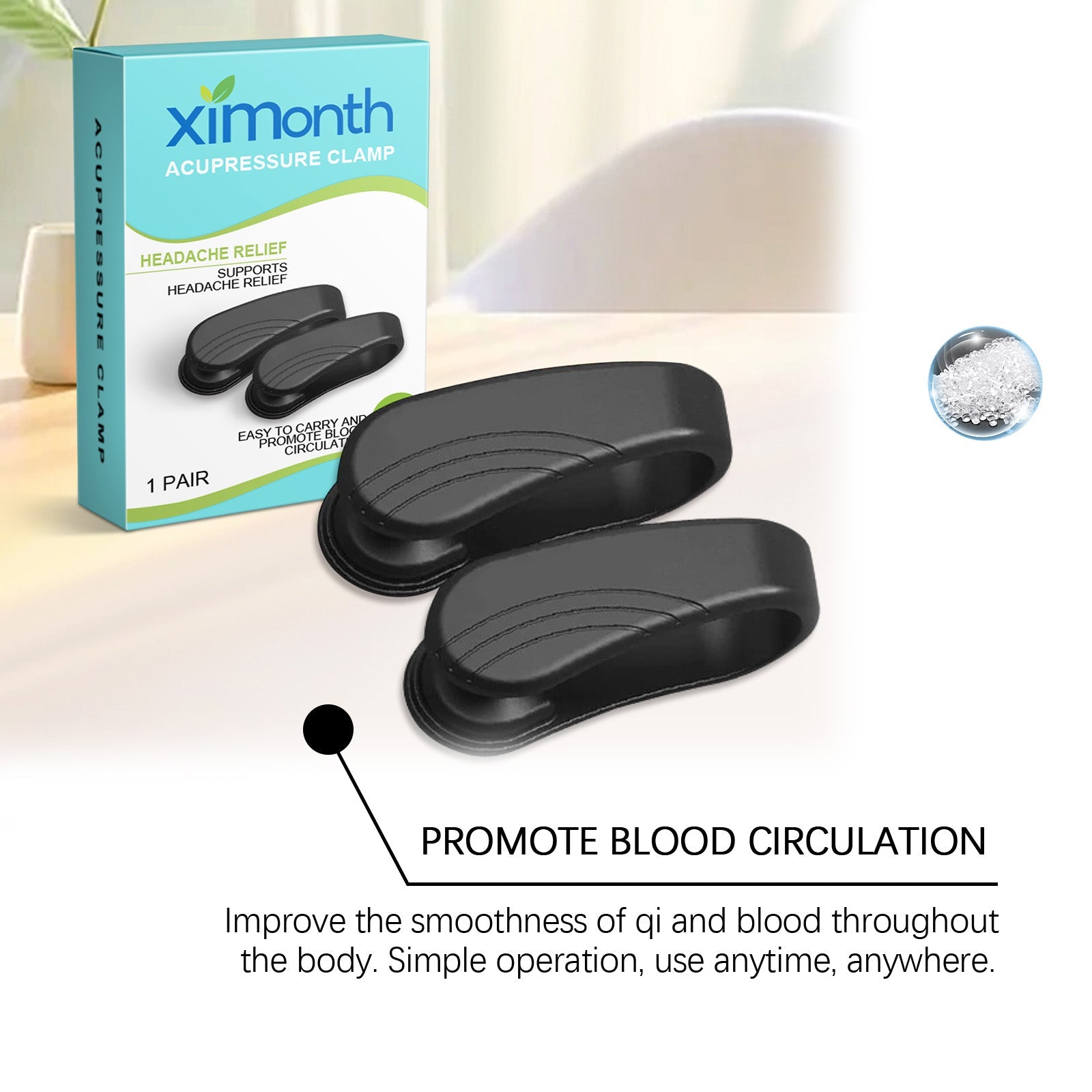 Body Care Clip, Hand Acupressure Relief, Pain Relief, Fatigue Recovery ,1Pair