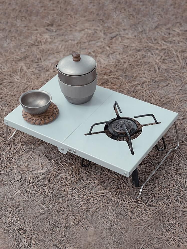 Folding Camping Table Portable Gas Stove Stand Outdoor Mini Picnic Desk For Fishing Hiking