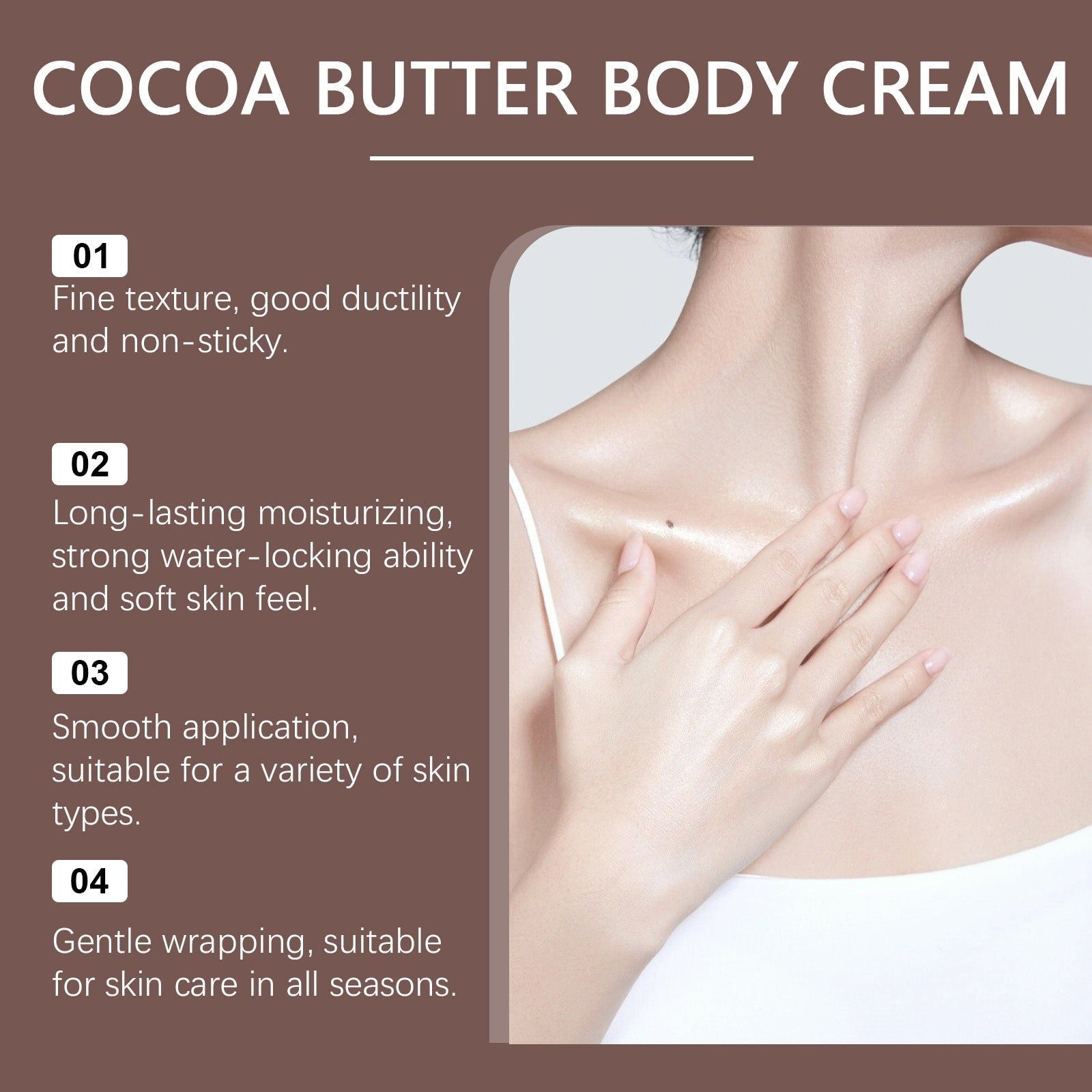 Cocoa Butter Body Care Moisturizer, Deep Hydration, Nourishes & Smooths Skin ,120g