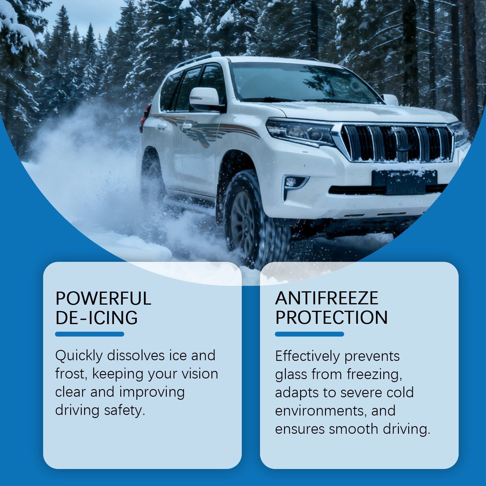Car Snow Melting and Ice Removal Spray, Fast Frost, Clear View, Winter Safety ,120ml