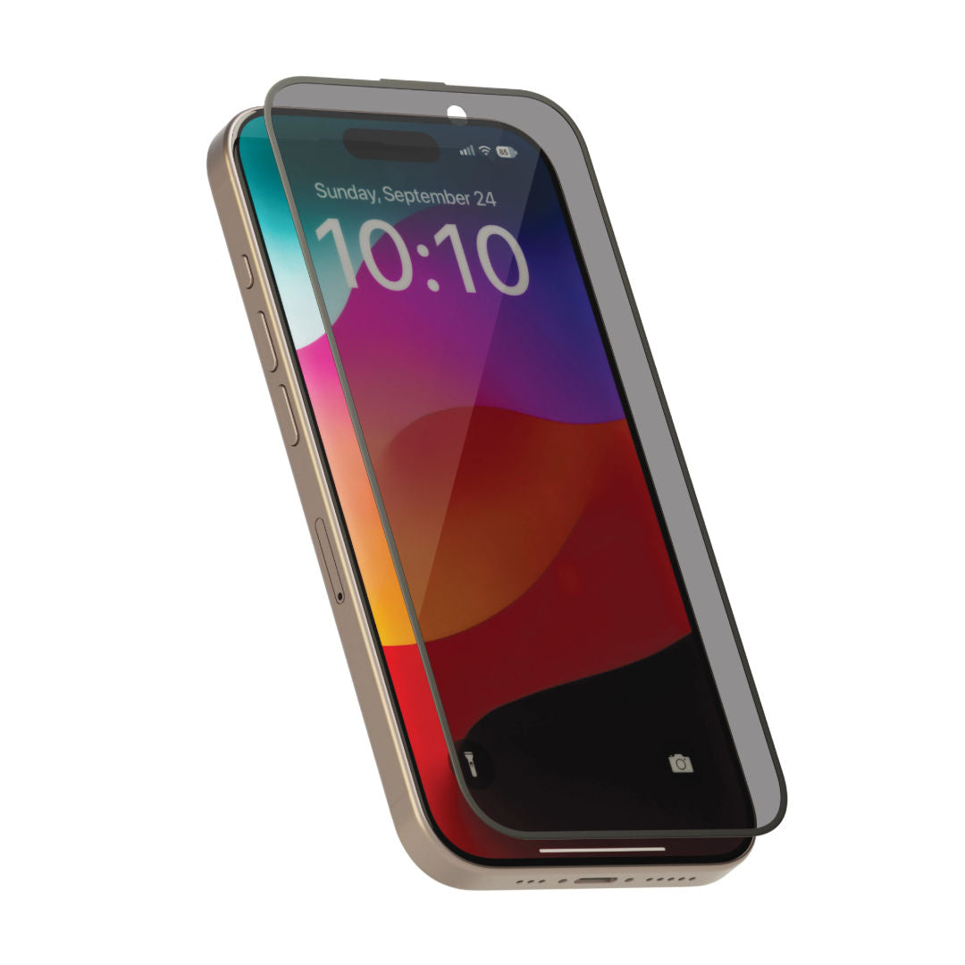 Levelo Privacy Soft Edge Twice-Tempered Glass for iPhone 15 Series, Anti-Scratch