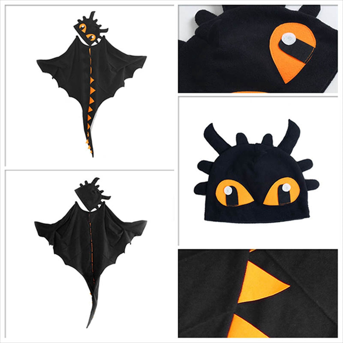 Children Dinosaur Cape Halloween Cosplay Costume Set Kids Christmas Outfits