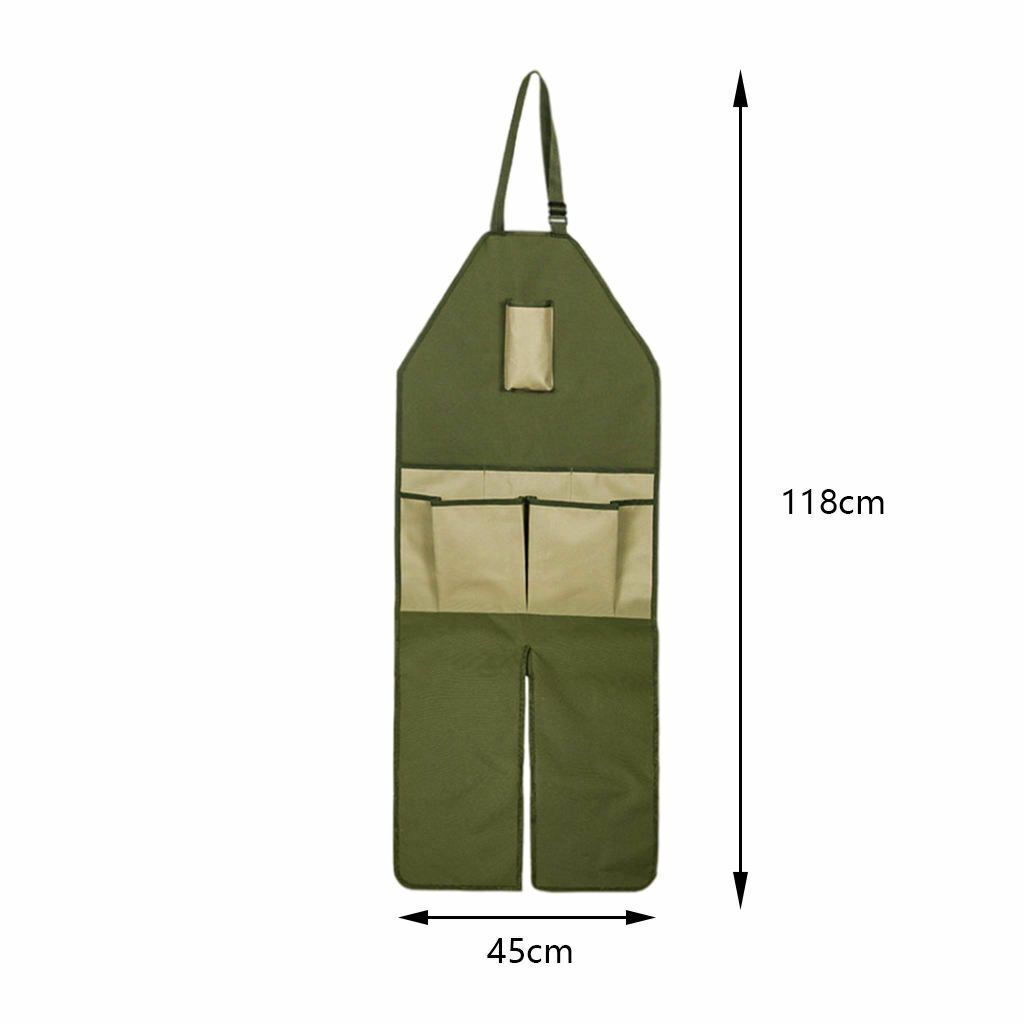 Gardening Apron Split Leg Anti Dirty Apron With Multi Tool Pockets For Orchard Garden