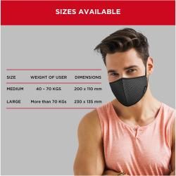 V-SAVE VIP Face Mask Single Piece In Medium & Large Size - Black