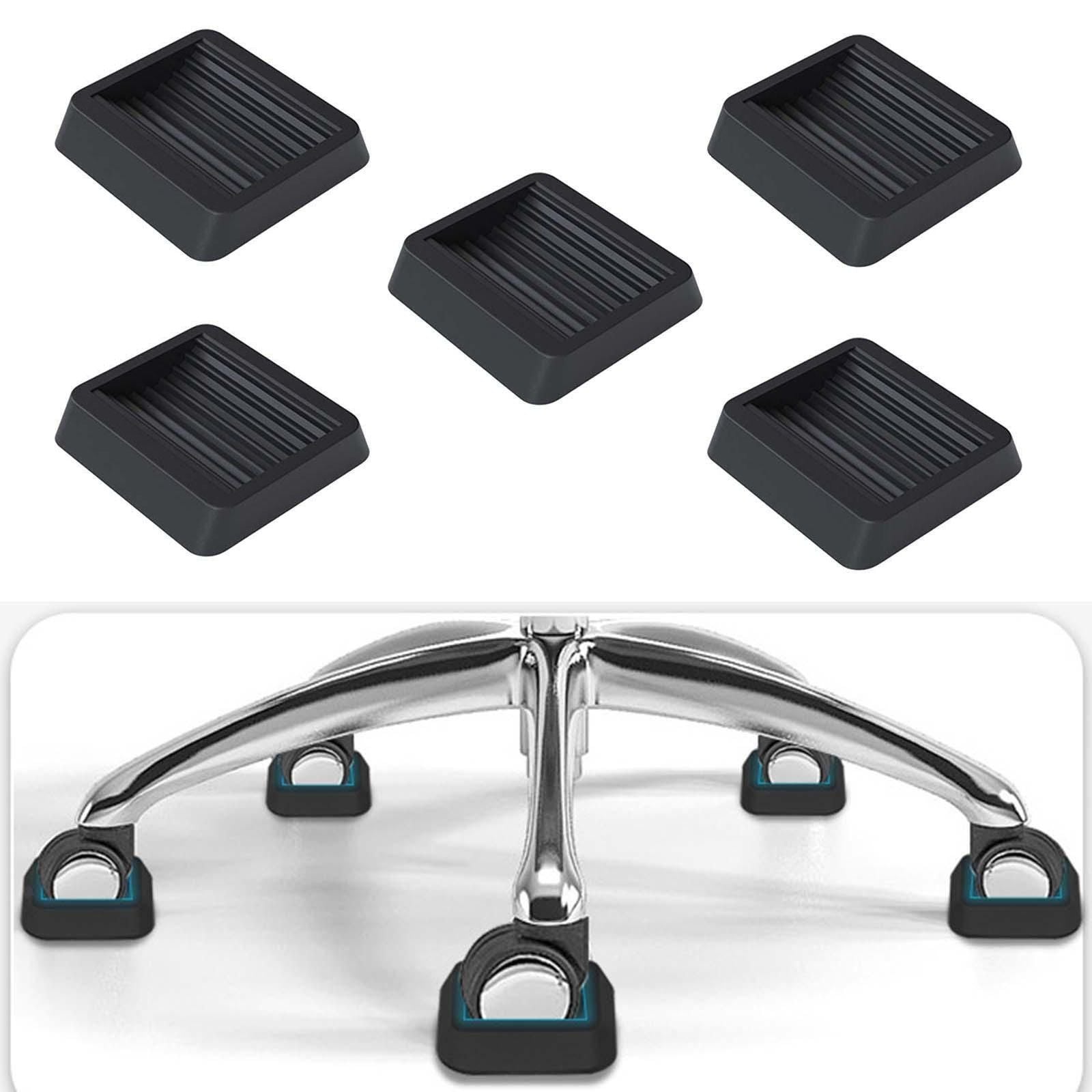 5Pcs Caster Cups Furniture Wheel Stoppers Floor Square Protector Pads