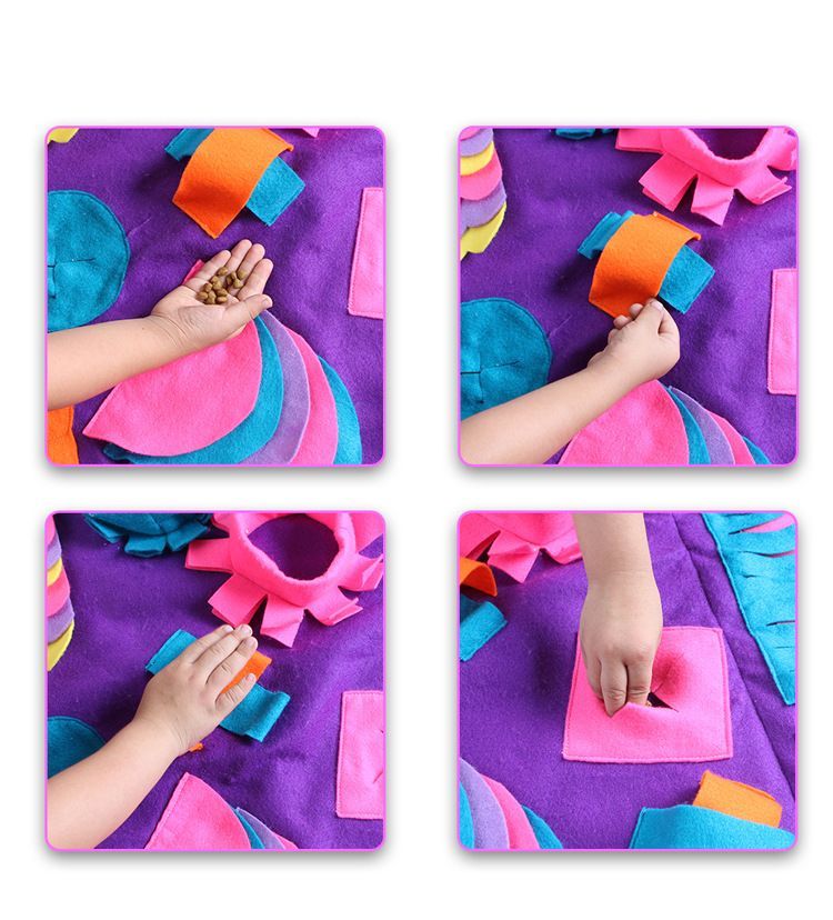 Pet Dog Sniffing Mat Find Food Training Pad Foraging Skill Blanket Puzzle Toy