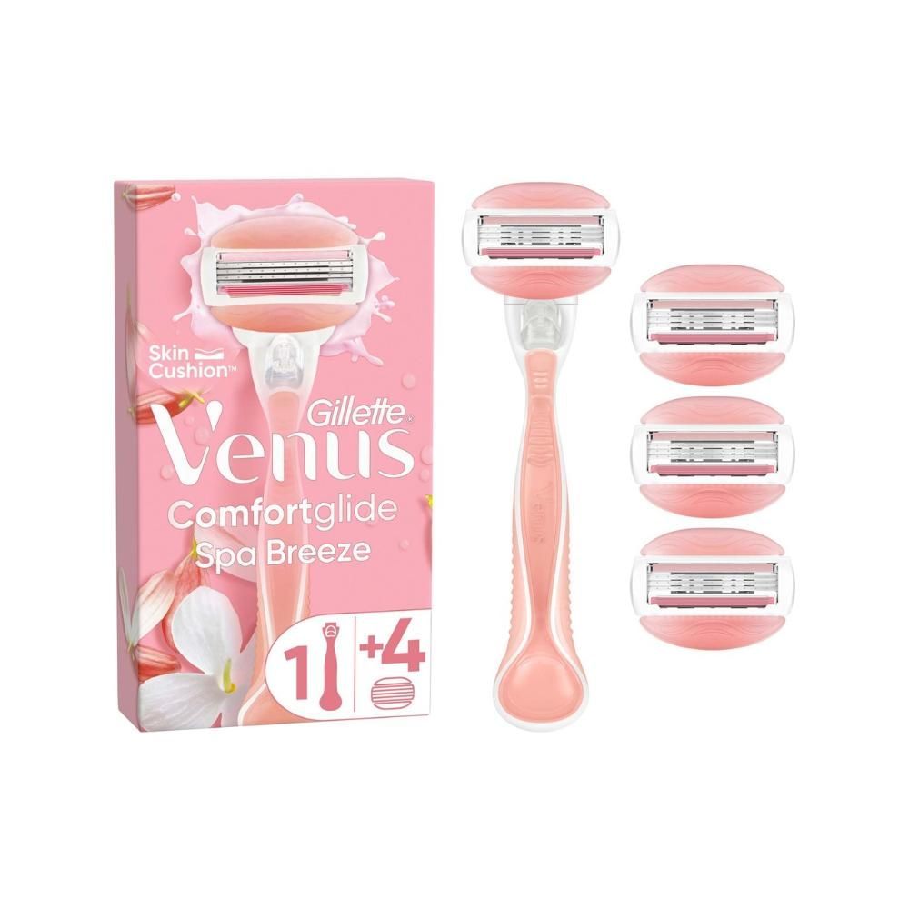 Gillette Venus Gillette Venus Comfortglide Spa Breeze Women's Shaver + 4 Replacement Razors *2