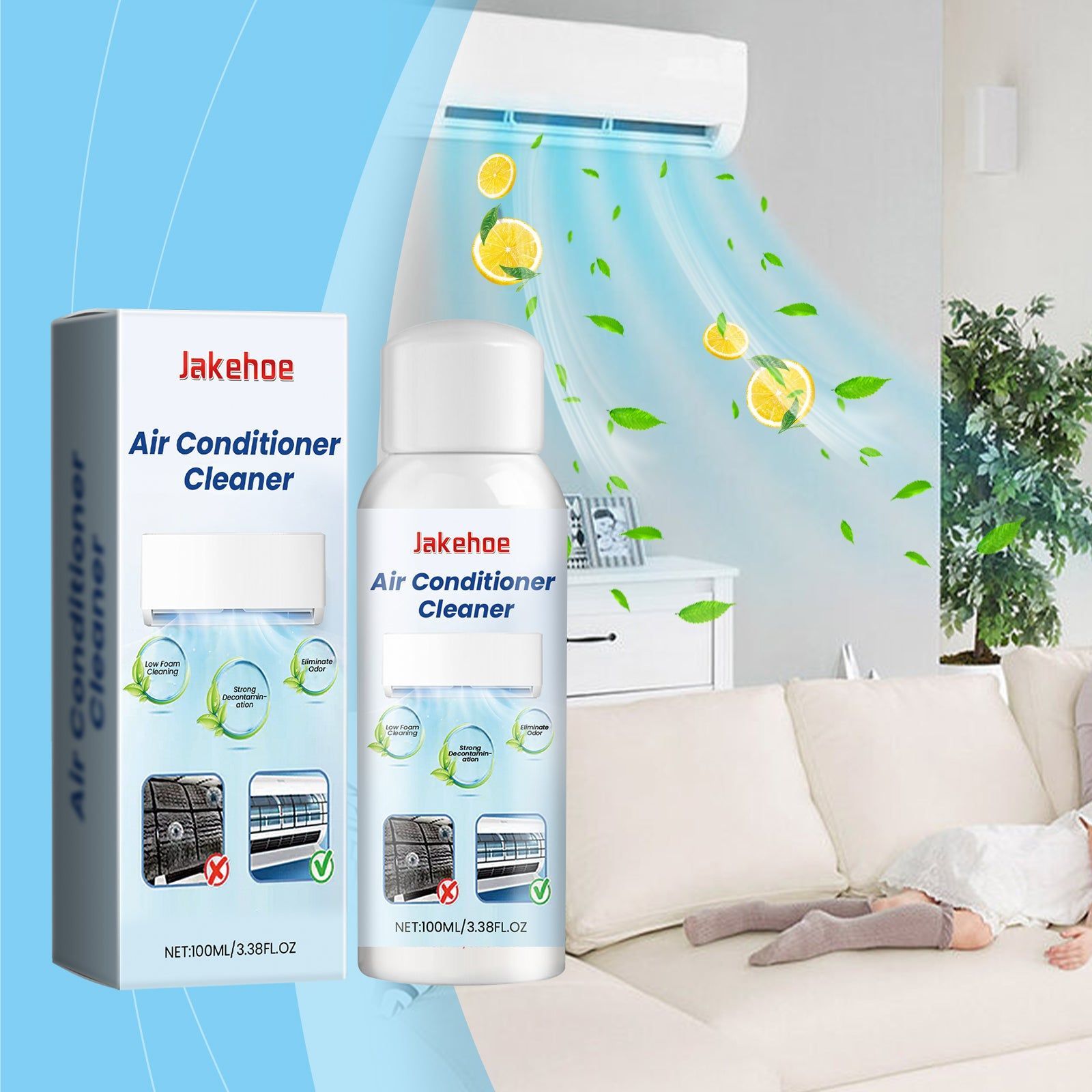 Air Conditioner Cleaner Foam, Powerful, Eco-Friendly, Easy to Use ,100ml