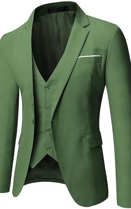 Light Green Coat Pant Vest Tuxedo, Elegant Formal Suit for Weddings
