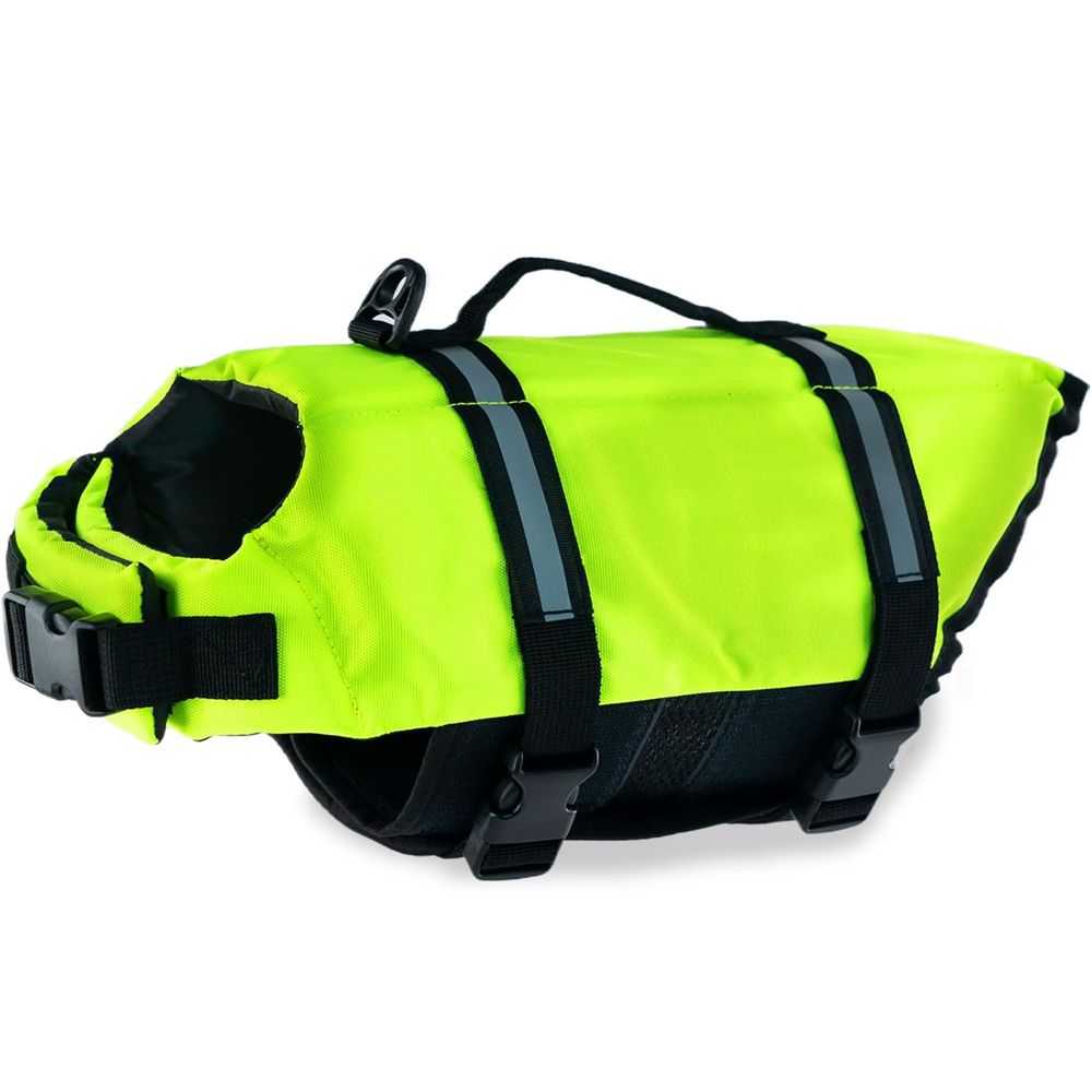Dog Life Vest Dog Adjustable Life Jacket Safety Lifesaver with Handle for Small Medium Large Dogs