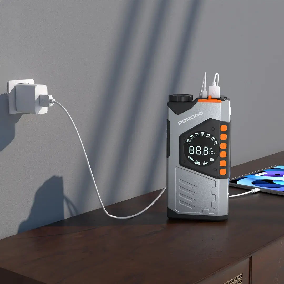 Porodo VoltBoost 10000mAh Compact Utility Tool, Gray
