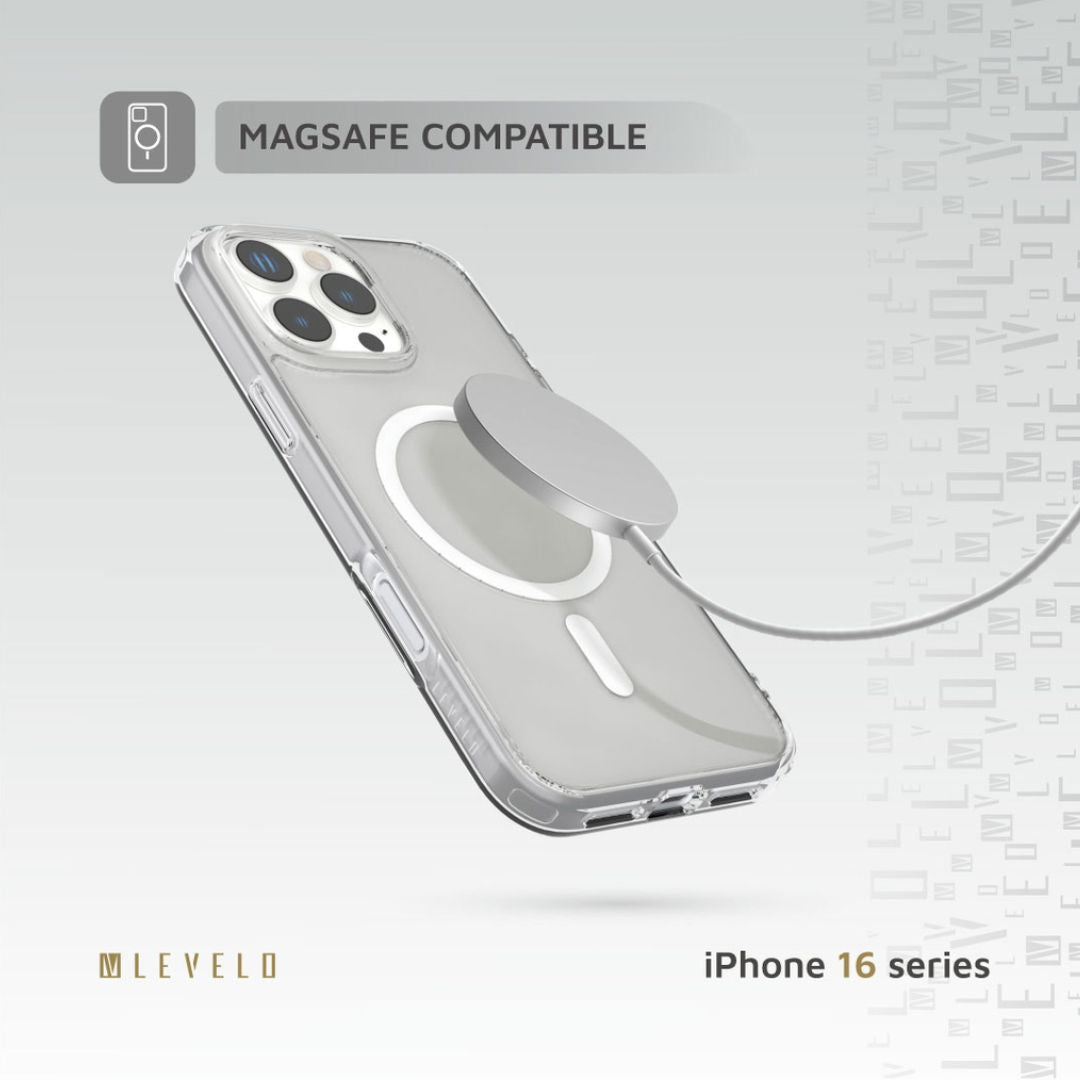 Levelo MagSafe Clara Case for iPhone 16 Pro Max, Clear