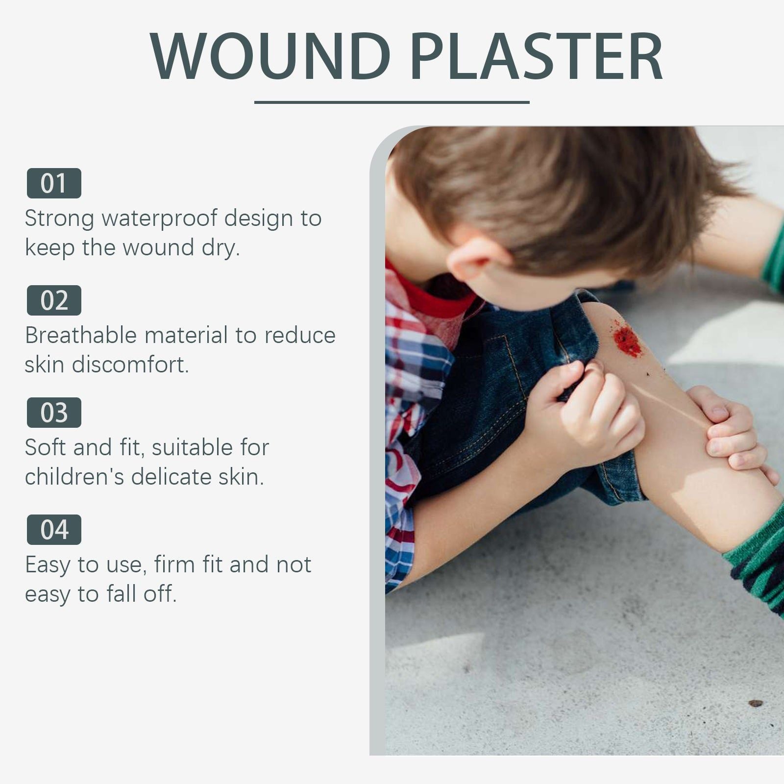 Kids Waterproof Band-Aid, Soft Breathable Cartoon Wound Care, Body Care ,50pieces