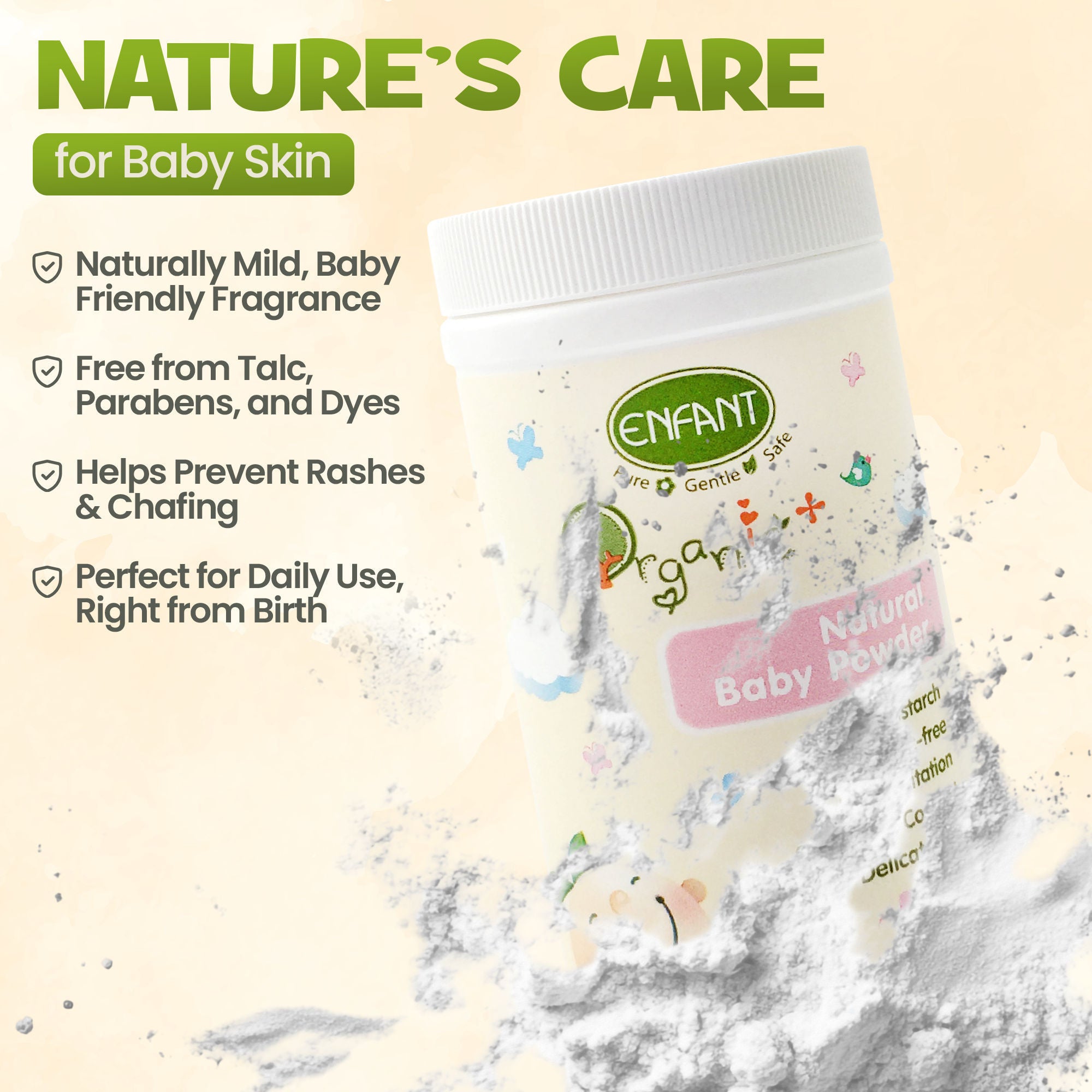 ENFANT Organic Plus Baby Powder