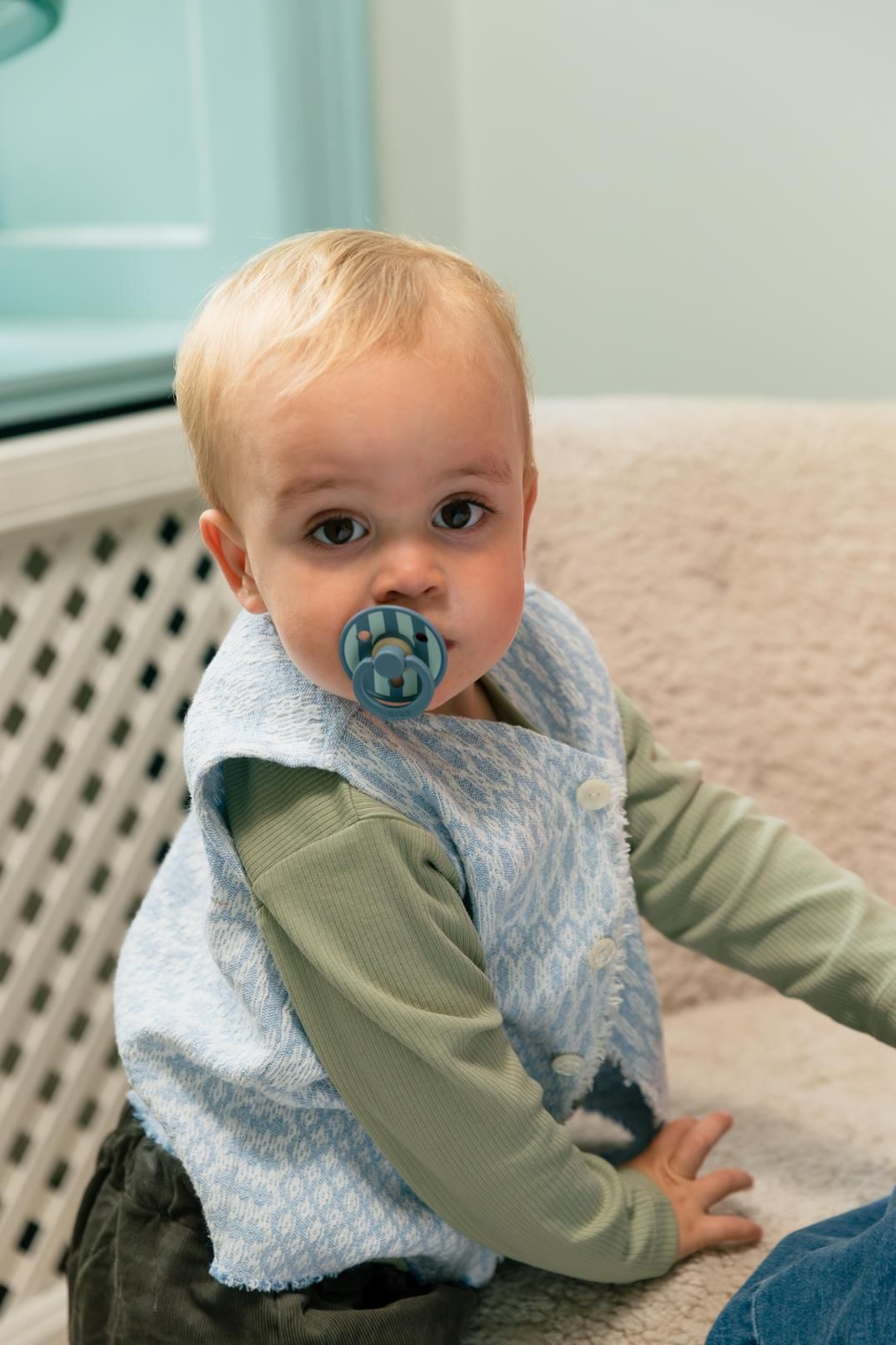 Bibs Pacifier Size 1-Baby 0-6M (2pcs)-Studio Colour -Nordic Mint Petrol Mix