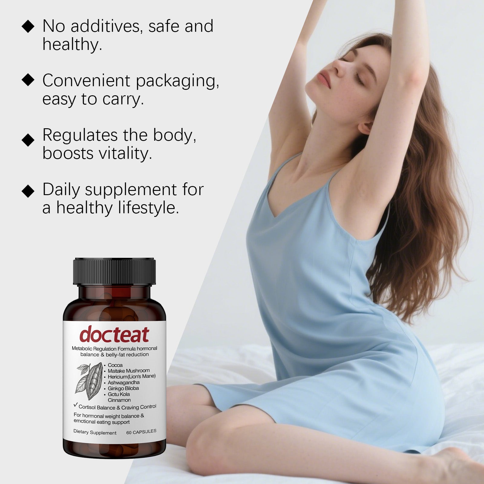 Boost Your Body Care with Plant-Based Capsules, Balance Metabolism and Support Weight Loss ,60 capsules