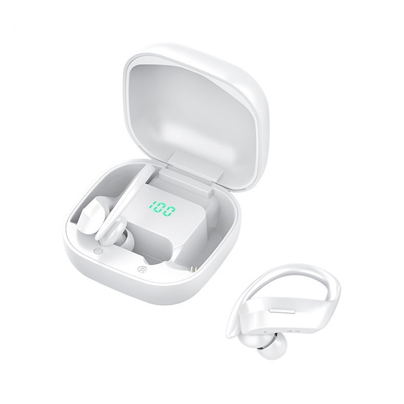MD03 Wireless Ear-mounted Touch Bluetooth Earphone with Charging Box & Digital Display